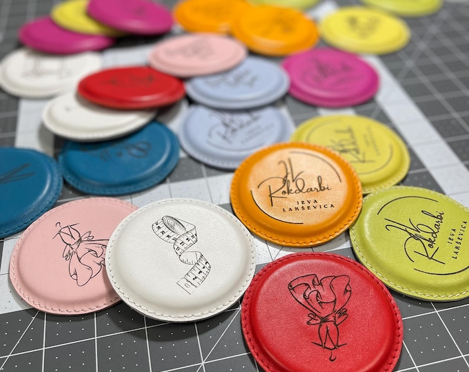 Personalised Pattern Weight 1pc – Leather Fabric Weights for Sewing, Tailor Tools, Custom Sewing Notions, Gift for Sewists & Crafters