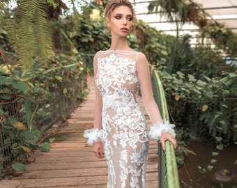 Nude Wedding Dress - Etsy