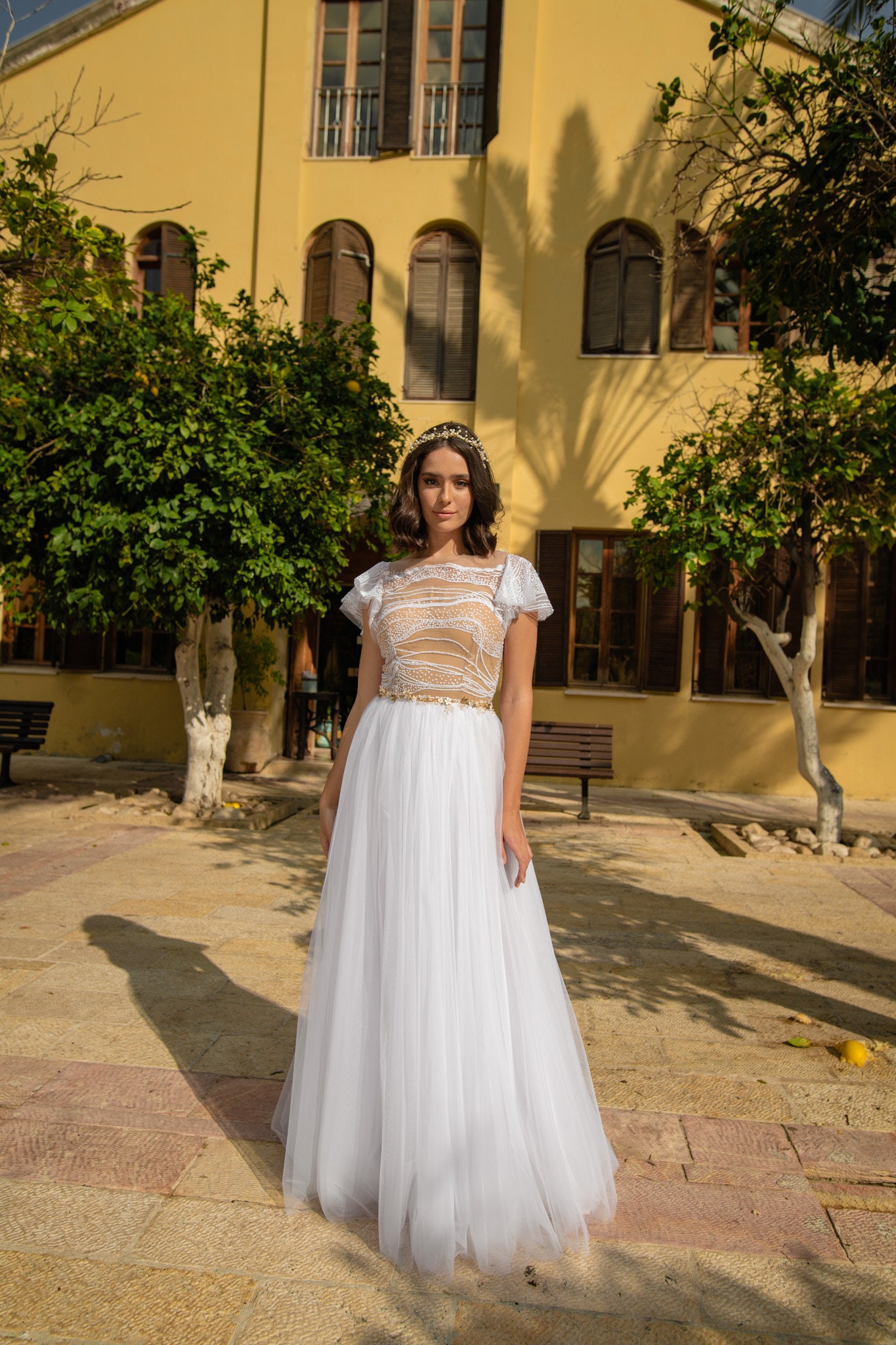 Boho Wedding Gown With Sleeves Fantasy 