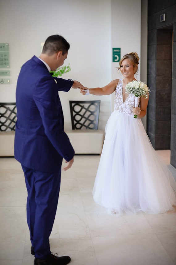 white floral dress to a wedding