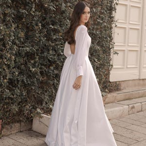 Elegant White Wedding Dress,White Bridal Dress Y7335 main image 1