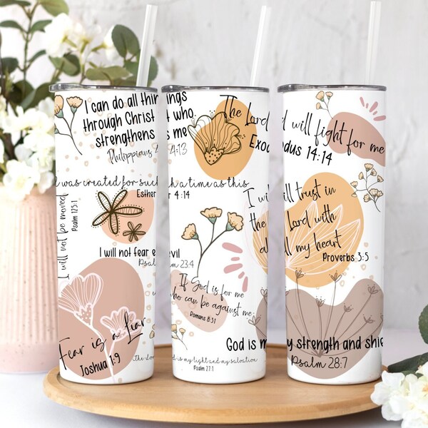 Daily affirmations cup, Daily Affirmations Cup, My Daily Affirmations Tumbler With Straw, bible verses tumbler, self care cup, gift for her