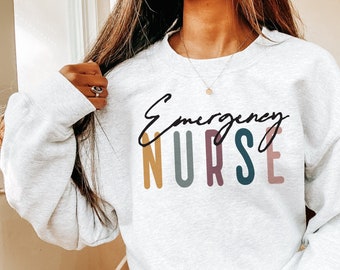 Camisa de enfermera de emergencia para enfermera de emergencias, camiseta de enfermera de emergencia, regalo para ED RN, camisetas de enfermería de regalo de posgrado, enfermera de emergencia registrada de camiseta, unisex