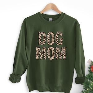 Leopard dog mom sweatshirt, leopard print sweater, dog mom sweatshirt, dog lover shirt, dog mama sweater, dog owner gift, Pet Lover Sweater