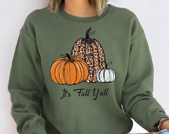 Love Fall Y'all Pumpkin Shirt, Fall Pumpkin Shirt, Fall Y'all Shirt, Pumpkin Leopard Shirt, Fall Shirt, Pumpkin Shirt, Love Pumpkin Shirt