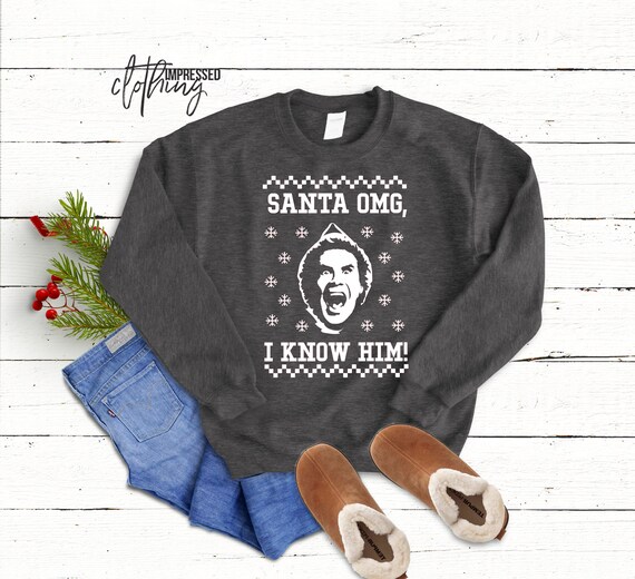 santa i know him jumper