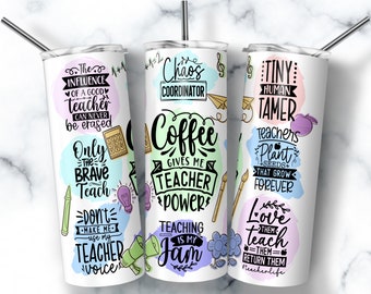 Teacher Affirmation Tumbler ,Daily Affirmations Tumbler gift for teacher, best teacher tumbler, teacher tumbler, teacher gifts,funny teacher