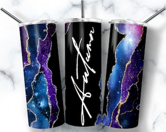Space Galaxy Tumbler Personalized, Galaxy Celestial Gifts, Space Abstract Tumbler, Milky Way Tumbler, nebula tumbler with lid and straw