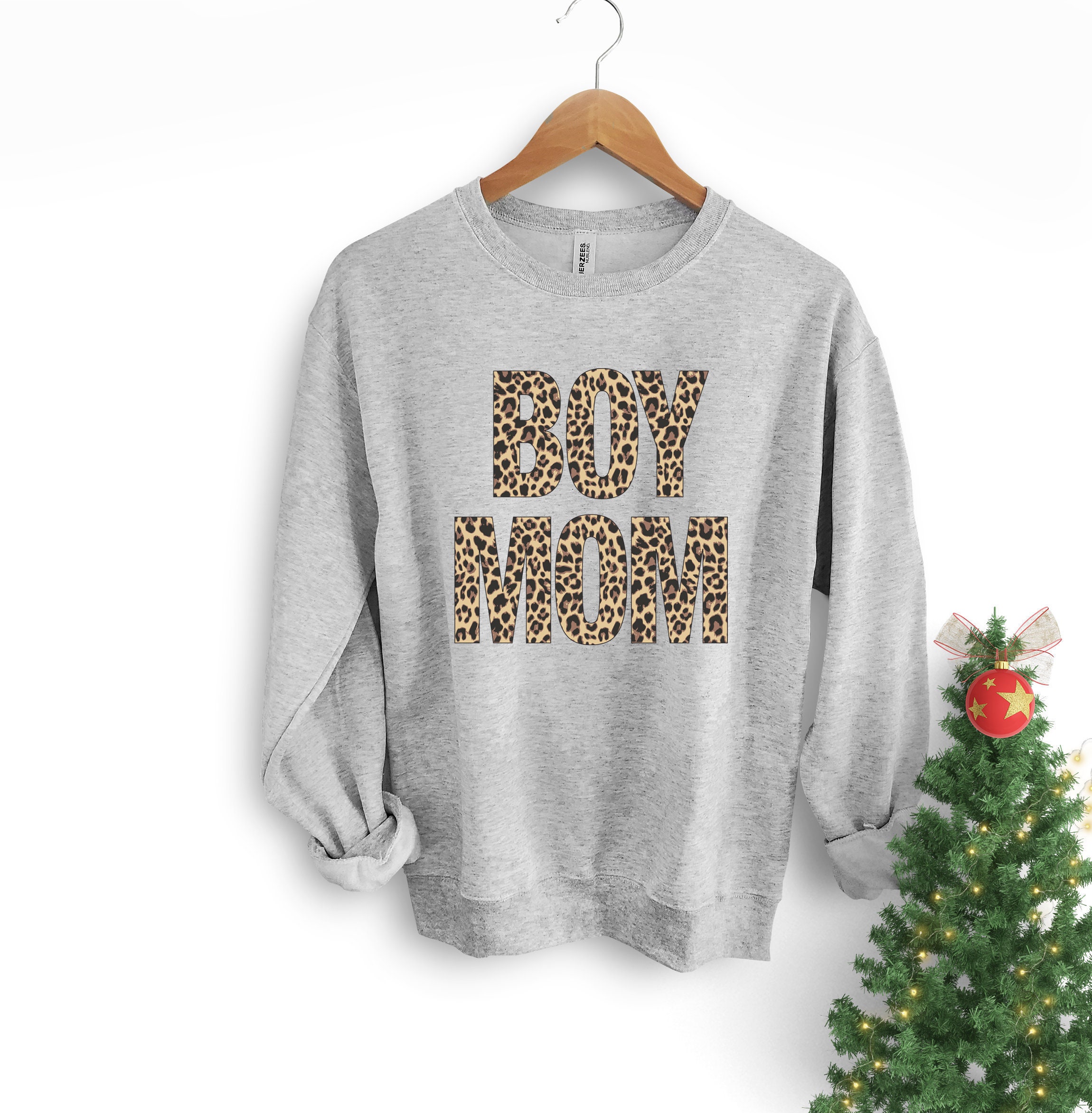 Boy mom sweatshirt leopard print sweater mom sweatshirt boy Etsy