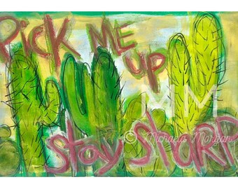 Stay Sharp- Original Art by Michaela Morgan- Mixed Media