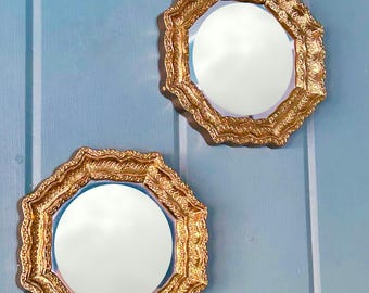 Vintage Mirrors- Ornate Golden Burwood Mirror Set