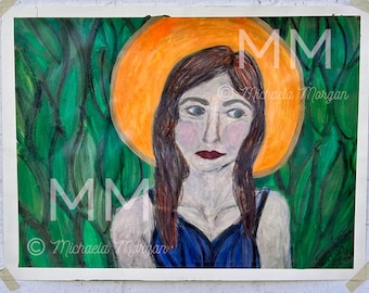Orange Glory- Michaela Morgan Art- Mixed Media Original