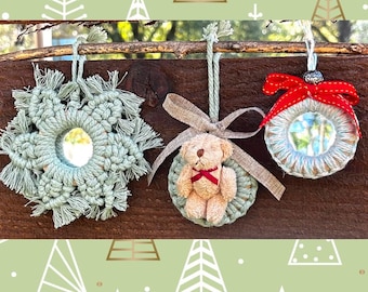 Handmade Macrame Christmas Ornaments