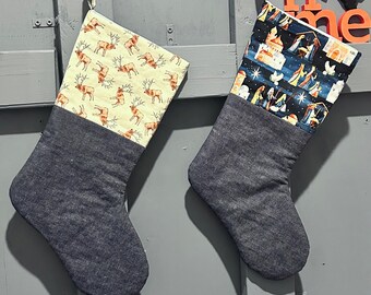 Denim Christmas Stocking