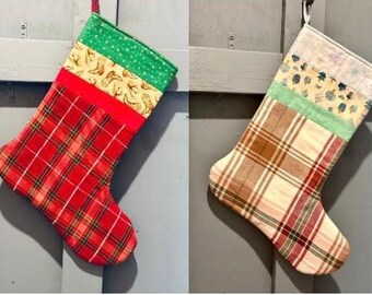Plaid Flannel Christmas Stockings