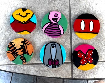 Hand Painted Disney Inspired Drink Coasters