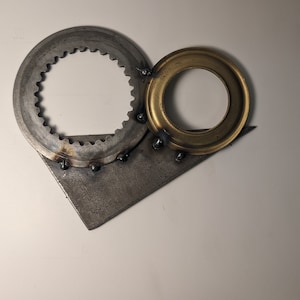 Metal found object heart wall hanging