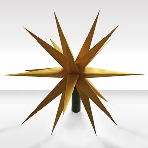 20 Point Metallic Morovian Star Tree Topper, Large