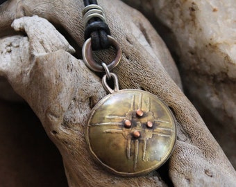 Mixed metal southwest pendant