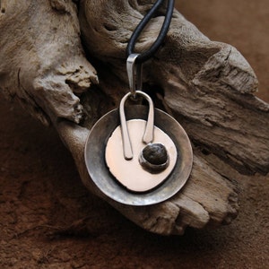Natural Stone and Silver pendant