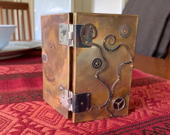 Steampunk business card case