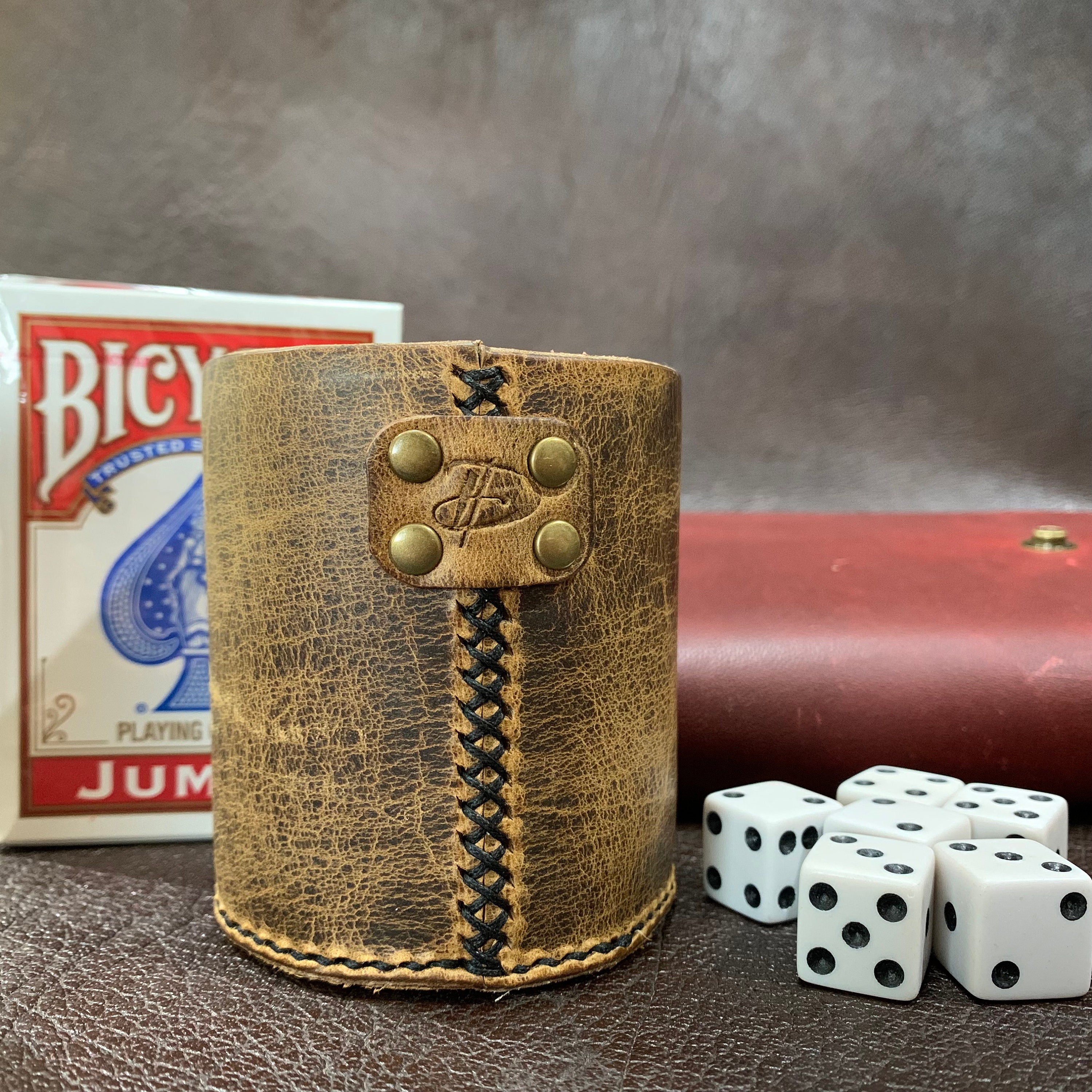 Custom Leather Dice Cup Etsy