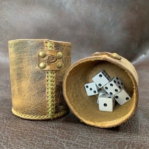 Leather dice cup