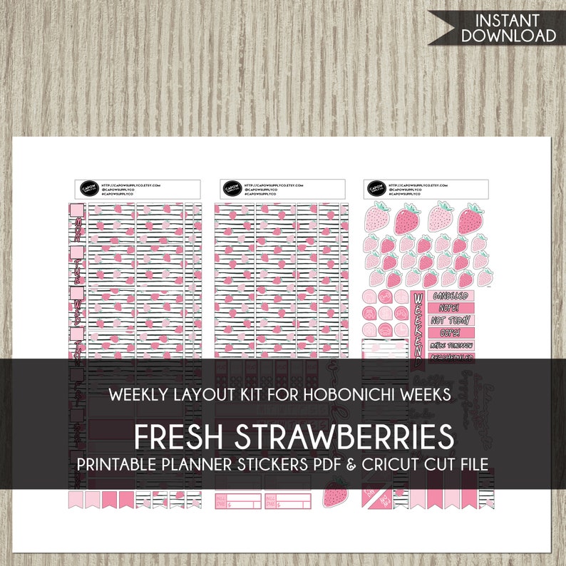 Printable Planner Stickers for Use With Hobonichi Weeks Weekly Layout ...