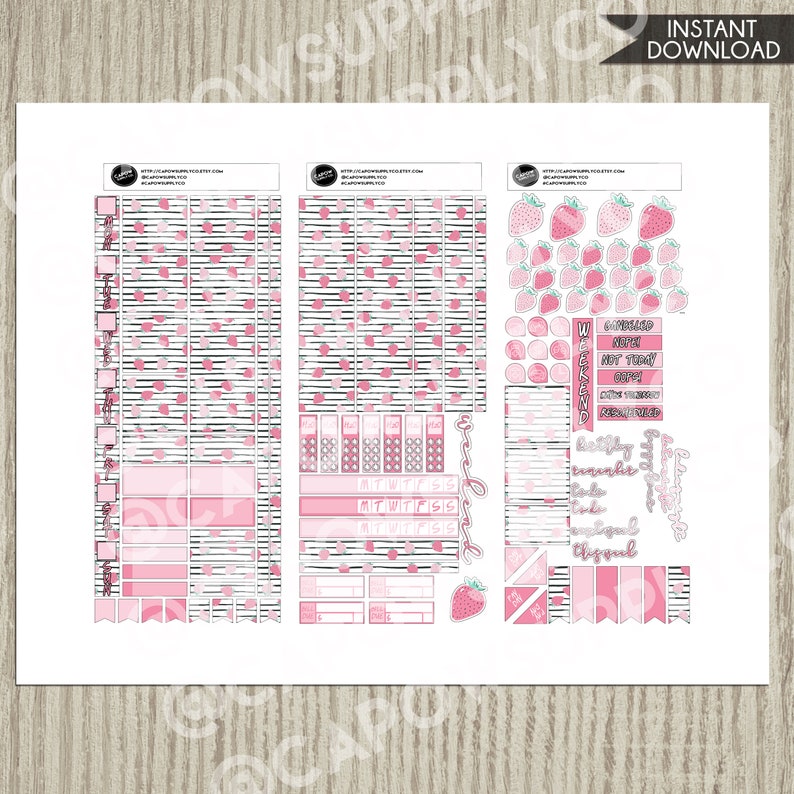 Printable Planner Stickers for Use With Hobonichi Weeks Weekly Layout ...