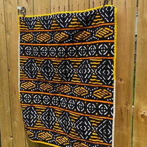 Handmade Quilt Black, Orange, and Yellow Baby Blanket Modern, Machine Washable image 3