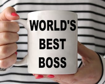 Coffee Mug - World's Best Boss Coffee Mug - Funny Coffee Mug - coffee lover Gift - Ceramic Mug - gift for boss - boss gift - coworker gift