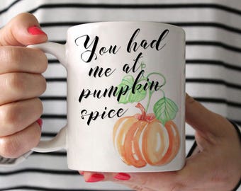 Coffee Mug - Pumpkin Spice Coffee Mug - coffee lover Gift - Ceramic Mug - gift for pumpkin spice lover - fall coffee mug - October Mug