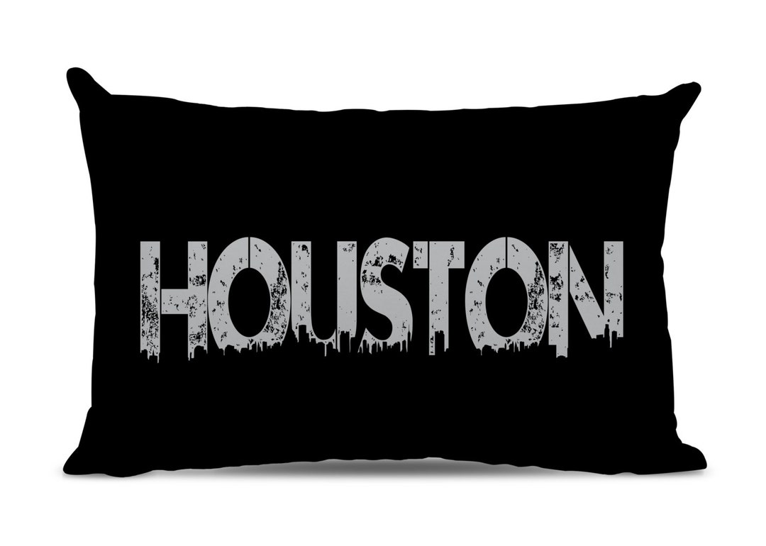 Houston Pillow Houston Skyline Pillow City Pillow Urban Etsy