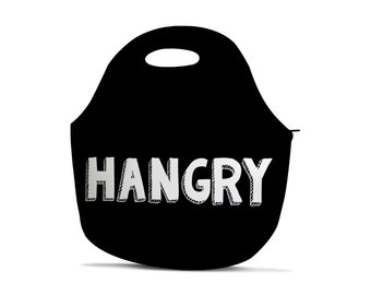 Hangry Lunch Bag - Neoprene Lunch Bag - Funny Lunch Bag - Insulated Lunch Bag