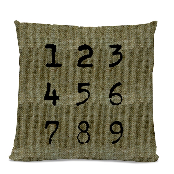 Number Pillow Etsy