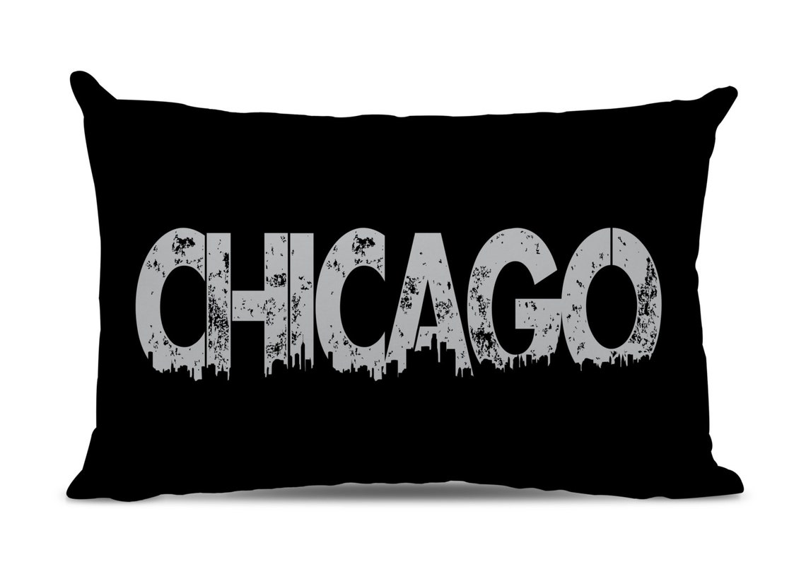 Chicago Pillow Chicago Skyline Pillow City Pillow Urban Etsy