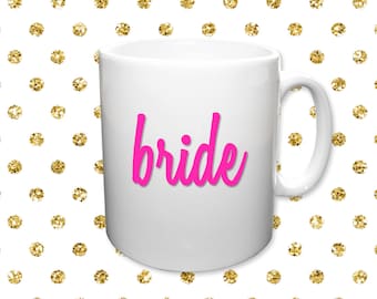 Novia taza de café - taza del día de la boda - taza de la fiesta de la boda - taza del café de la novia - taza del café de la boda -