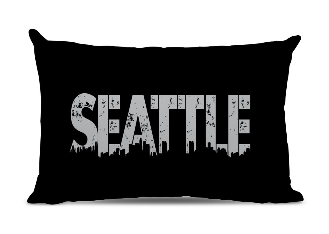 Seattle Pillow Seattle Skyline Pillow City Pillow Urban Etsy