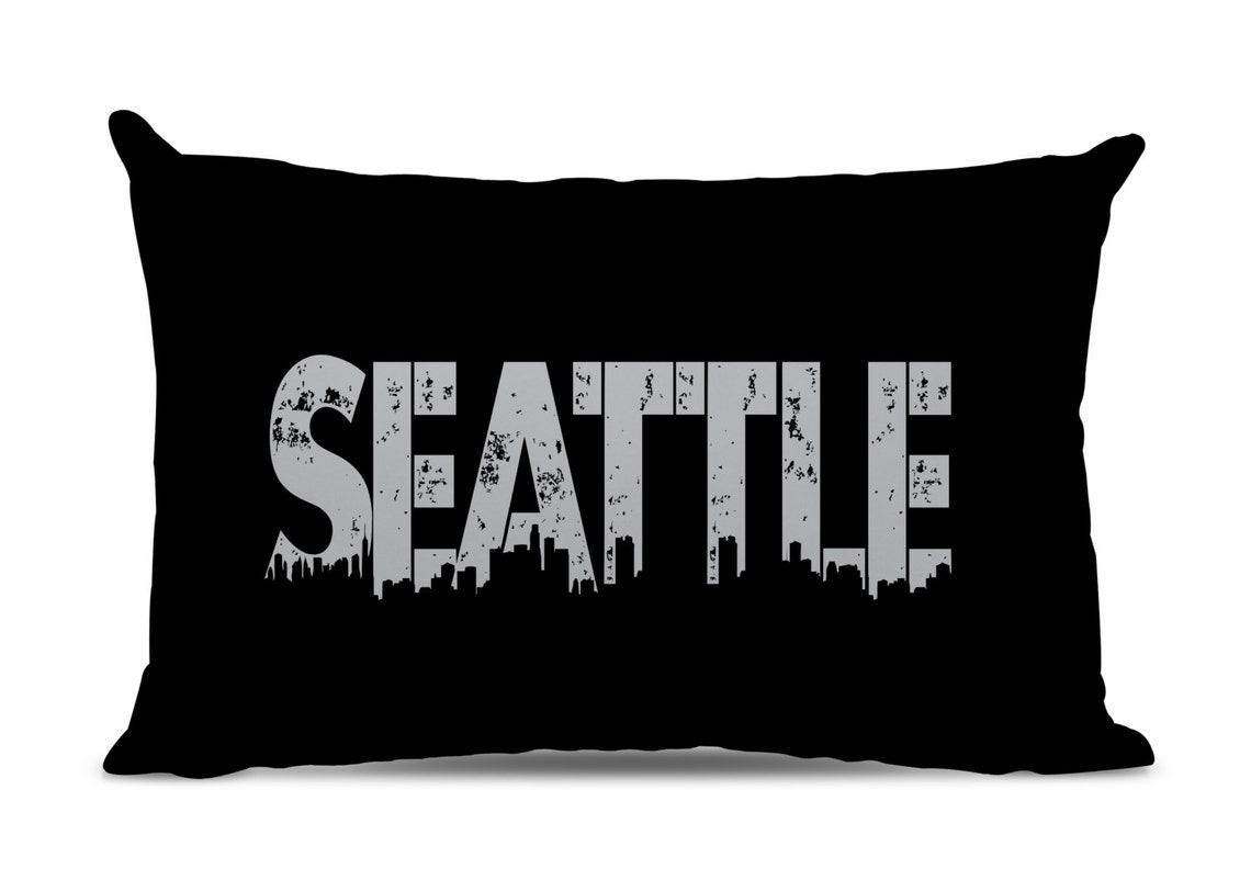 Seattle Pillow Seattle Skyline Pillow City Pillow Urban Etsy