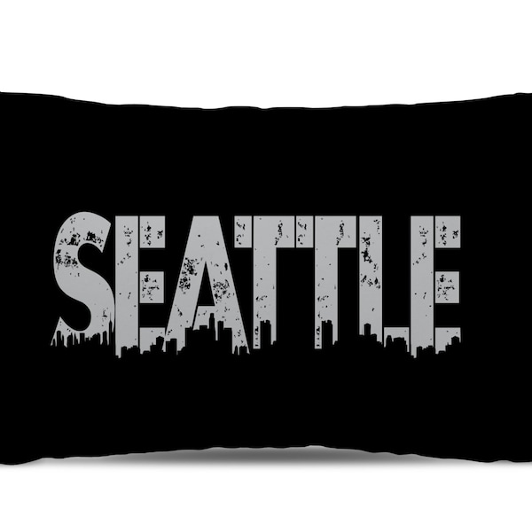 Seattle Pillow - Seattle Skyline Pillow - City Pillow - Urban Throw Pillow - Seattle Gift - City of Seattle