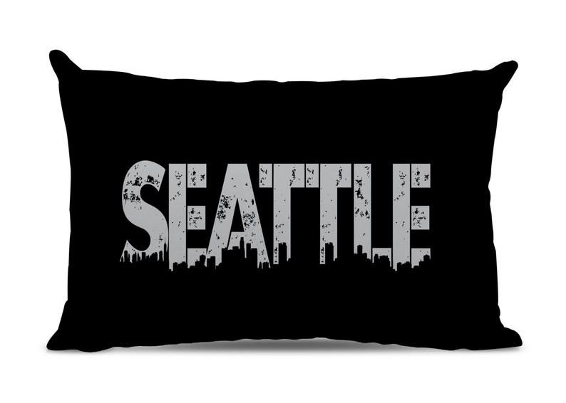 Seattle Pillow Seattle Skyline Pillow City Pillow Urban Etsy