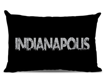 Indianapolis Pillow - Indianapolis Skyline Pillow - City Pillow - Urban Throw Pillow - Indianapolis Gift - City of Indianapolis