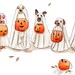 Halloween Ghost Dogs Print, Digital Download Dog Custume, Autumn ...