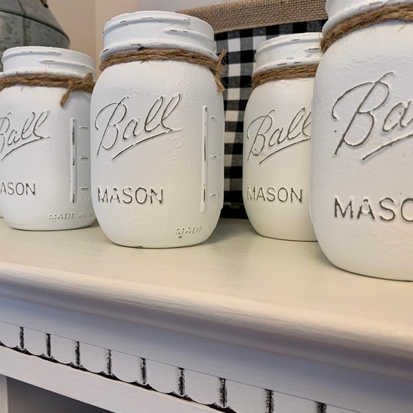 Chalk Paint Mason Jars