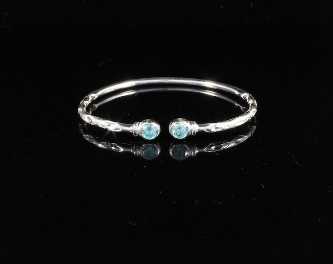 Aquamarine March Birthstone Handmade in 925 Sterling Silver