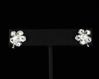 Medium Hibiscus Stopper Stud Earrings in .925 Sterling Silver