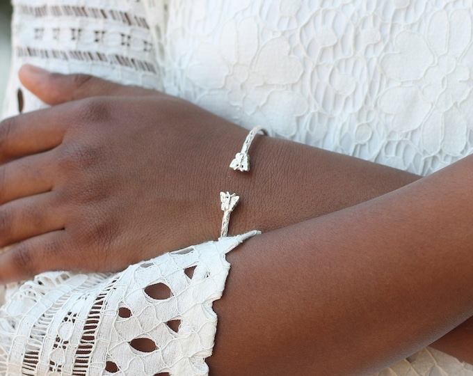 Baby and Child West Indian Bangle 090 Butterfly Handmade in .925 Sterling Silver