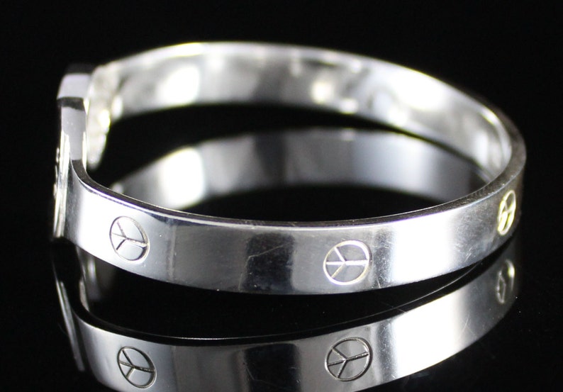 Mechanic Spanner handmade Bangle in Solid Sterling Silver .925