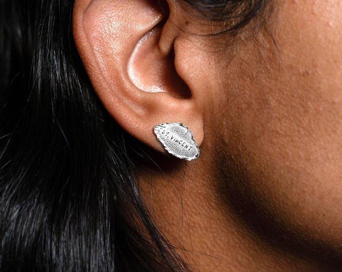 St. Vincent Map Earrings in .925 Sterling Silver