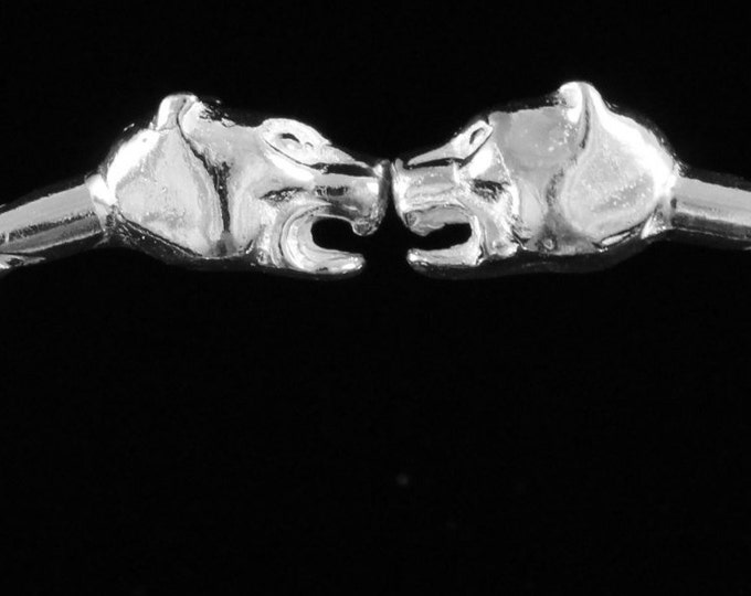 Panther West Indian Bangle Handmade in .925 Sterling Silver .125 gauge